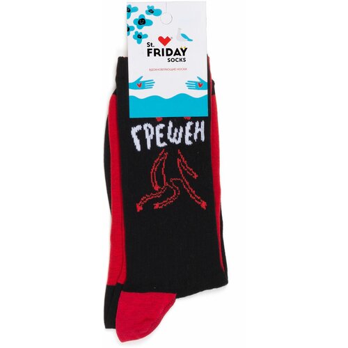 фото Носки st. friday, размер 34-37, красный, черный