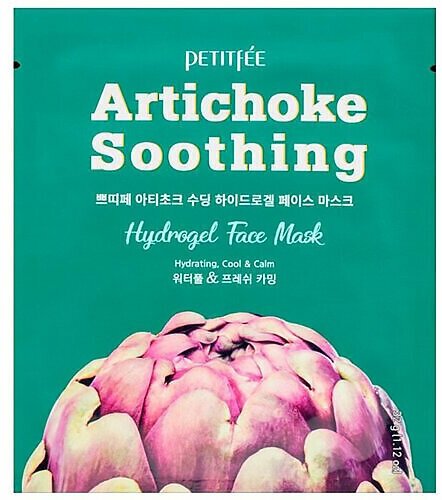 Petitfee Маска гидрогелевая с артишоком - Artichoke soothing hydrogel face mask, 32г