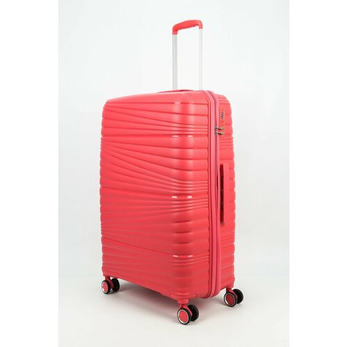 Чемодан , 105 л, размер L, розовый, фуксия чемодан luyida 110 л размер l фуксия розовый