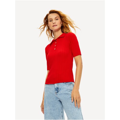 фото Поло trendyol женское, модель: twoss20bz0112, цвет: red, размер: s