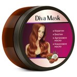 Diva Mask Маска для волос стимулирующая рост волос, восстановление с кератином и арганой - изображение