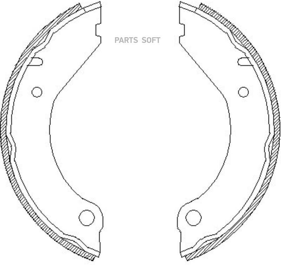 4399.00_=277Sbs=361156B=Fsb86 !Колодки Барабанные Ручника Volvo 240-960 84-98 Remsa арт. 439900