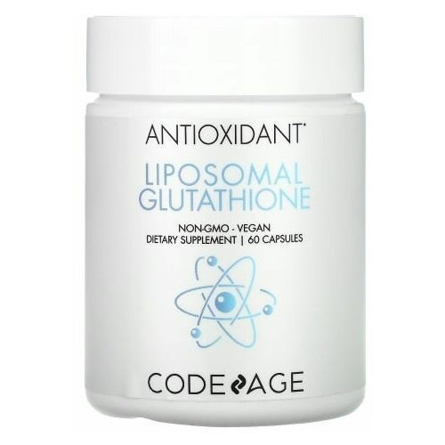 CodeAge, Liposomal Glutathione, Липосомальный глутатион, 500 мг, 60 капсул codeage liposomal nadh центурион 60 капсул