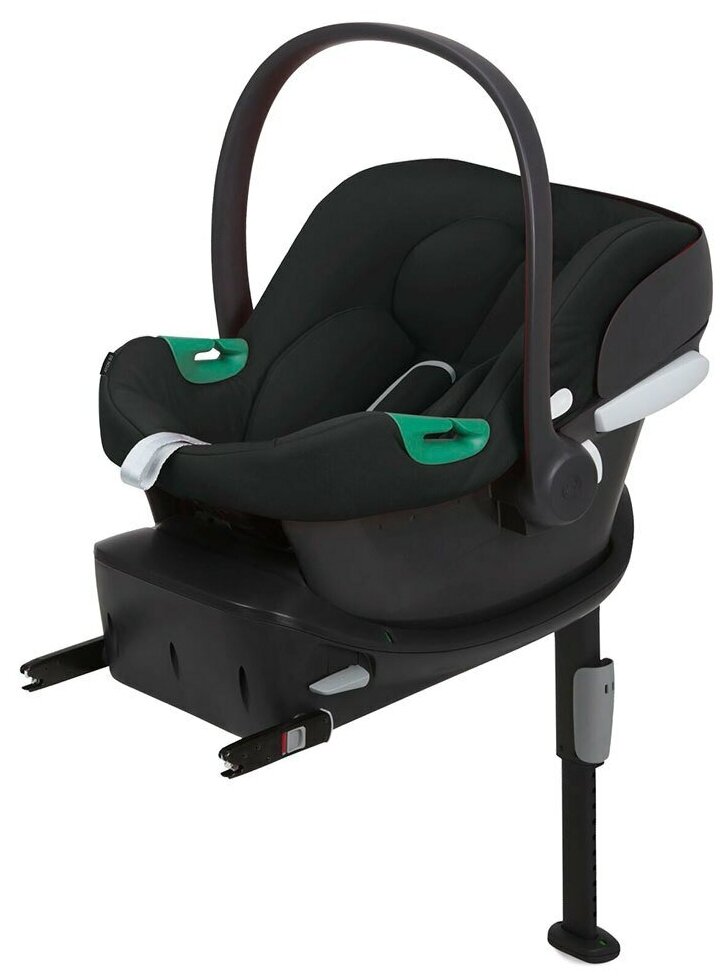 Детское автокресло Cybex Aton B2 i-Size с isofix базой One i-Size, цвет Volcano Black, группа 0+, с рождения до 12 мес, с 0 до 13 кг