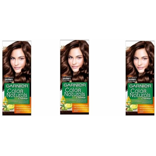 Краска для волос Garnier (Гарньер) Color Naturals Creme, тон 3.23 - Темный шоколад х 3шт