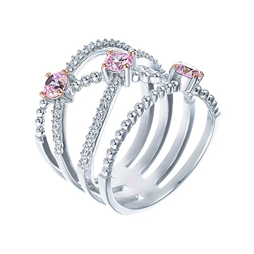 фото Element47 широкое ювелирное кольцо из серебра 925 пробы с кубическим цирконием mr16741336e0brr_001_wg, размер 16.25