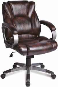 Кресло офисное Brabix "Eldorado EX-504", экокожа, коричневое (530875)