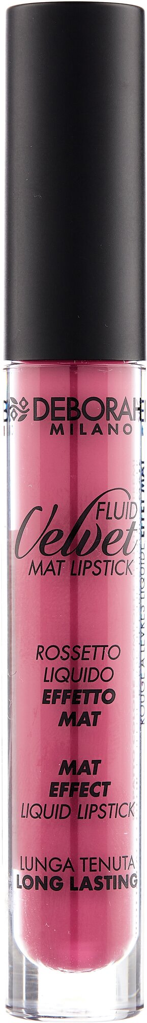 DEBORAH жидкая помада для губ матовая Fluid Velvet Mat Lipstick, оттенок 15 mauve