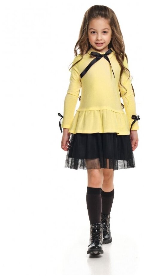 Платье Mini Maxi, размер 98, желтый, черный