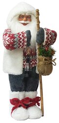 Фигурка Maxitoys Дед Мороз с посохом в свитере 61 см