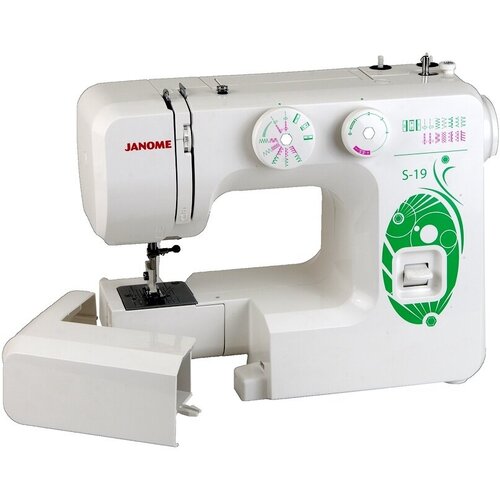 швейная машина janome sew line 300 белый бирюзовый Швейная машина Janome S-19 белый