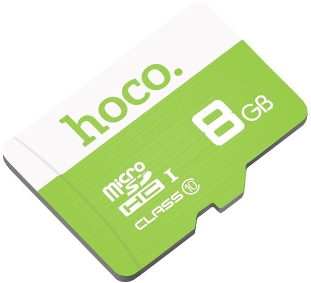 Карта памяти Hoco microSDHC 8 ГБ Class 10, UHS-I, 1 шт, зеленый