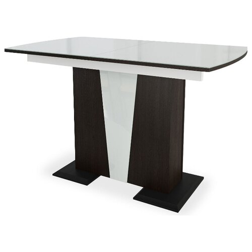 фото Стол кухонный stolline фрегат, раскладной, дхш: 120 х 70 см, длина в разложенном виде: 160 см, белый/венге