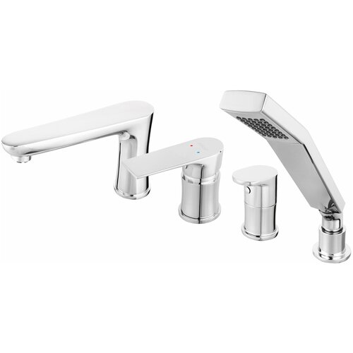 Смеситель на борт ванны Ferro ALGEO SQUARE хром BAQ11A