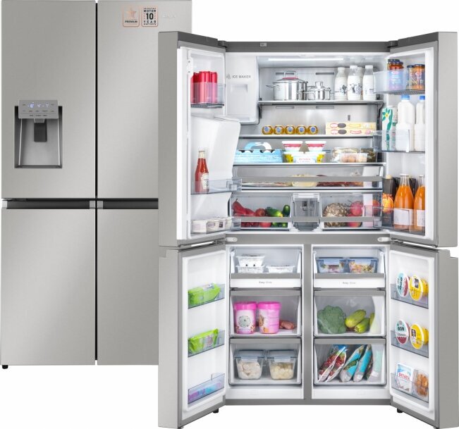 Уцененный холодильник Side by Side Weissgauff WCD 685 NFX NoFrost Inverter (33973)