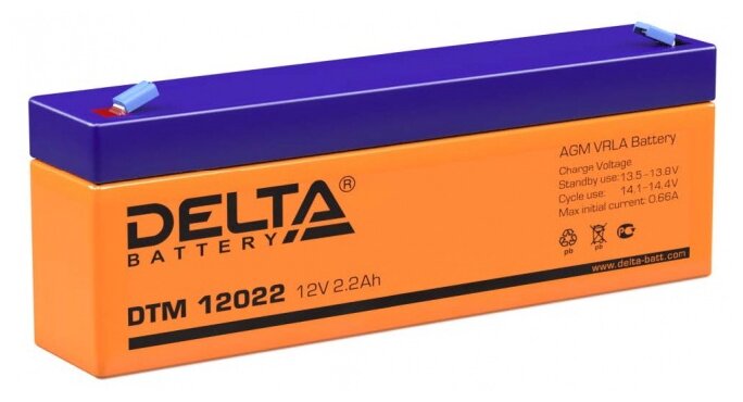 Аккумуляторная батарея DELTA Battery DTM 12022 12В 2.2 А·ч - фото №1