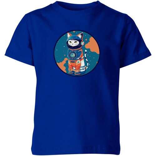 Футболка Us Basic, размер 6, синий сумка японский кот космонавт ярко синий