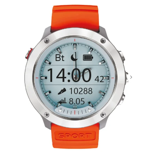 фото Смарт-часы geozon g-sm03svr hybrid silver black/orange strap