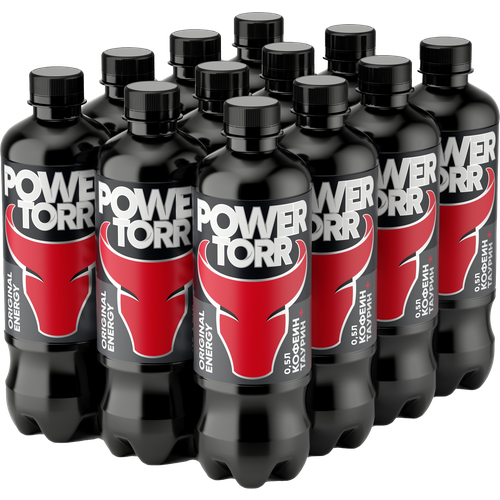 Энергетический напиток Power Torr Energy Black, 0.5 л, 12 шт