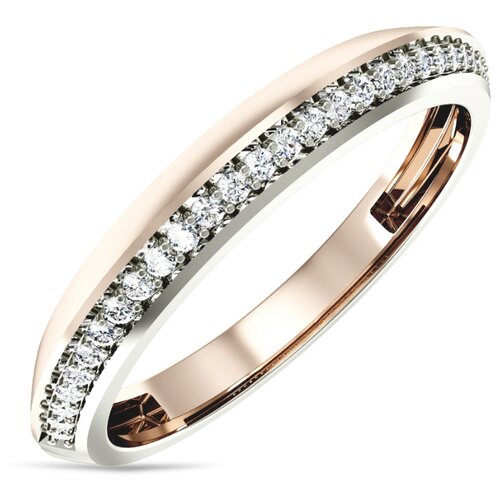 фото Эстет кольцо с бриллиантами из красного золота 01к617411, размер 17