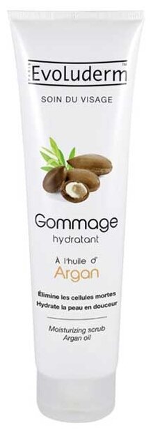 Evoluderm скраб для лица Gommage Hydratant с аргановым маслом, 150 мл