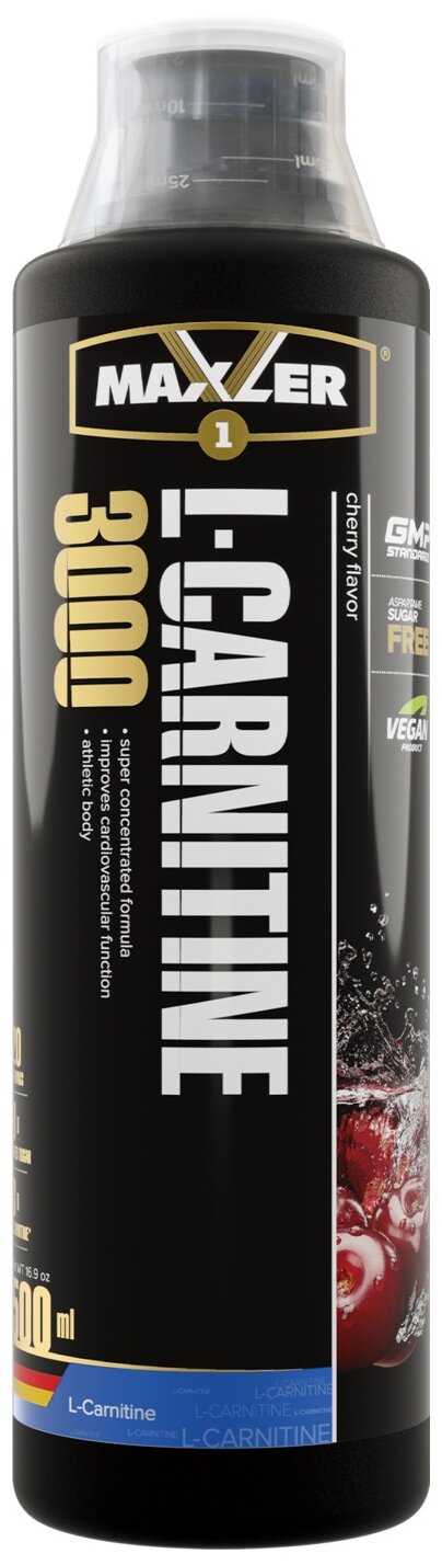 Maxler L-Carnitine 3000 mg Comf. Shape 500 мл вишня