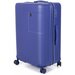 Пластиковый чемодан Leegi, цвет Синий, размер M. Съемные и сдвоенные колеса.