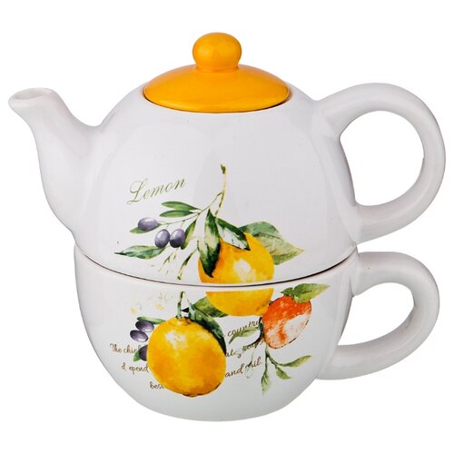 фото Набор из 2 пр. lefard итальянские лимоны чайник 380 мл и чашка 350 мл (230-271)