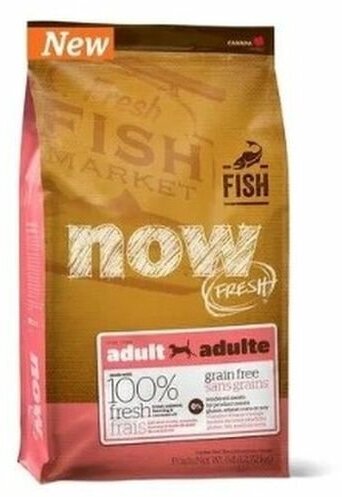 NOW FRESH Беззерновой для Взрослых Собак с Форелью и Лососем для чувствительного пищеварения (Grain Free Fish Adult Recipe DF) 1,59 кг - фотография № 4