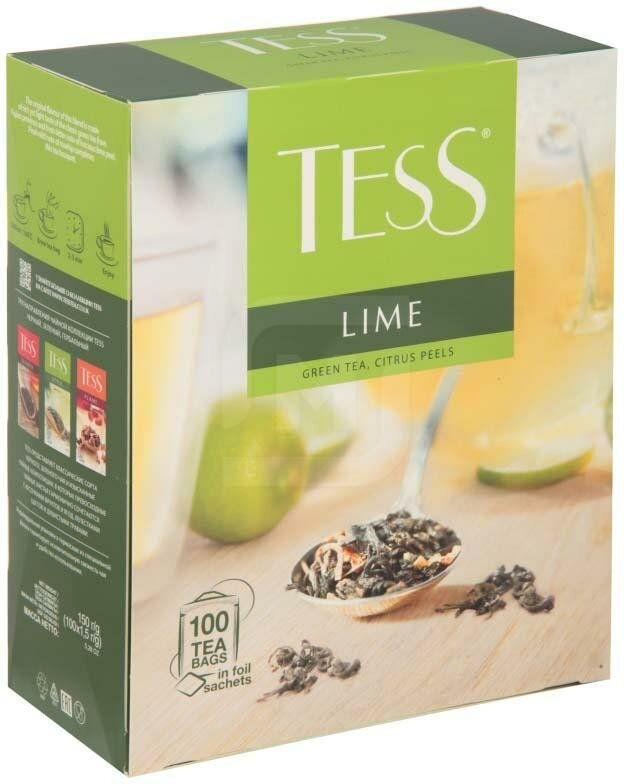 Чай зеленый Tess Lime 100 пак ОРИМИ - фото №10