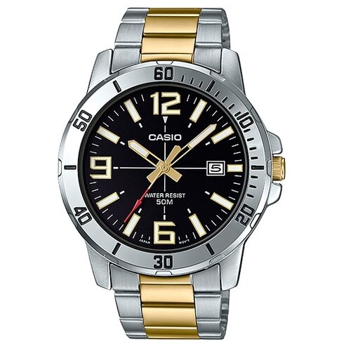 Наручные часы CASIO Collection MTP-VD01SG-1B, золотой, черный casio mtp vd01sg 9e