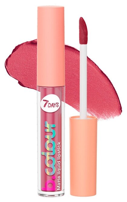Помада для губ жидкая матовая 7 DAYS B.Colour Matte Liquid Lipstick т.02 Pink 2,5 мл