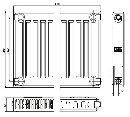 Радиатор стальной панельный KERMI Profil-K FK0 12/400/400 - фотография № 10