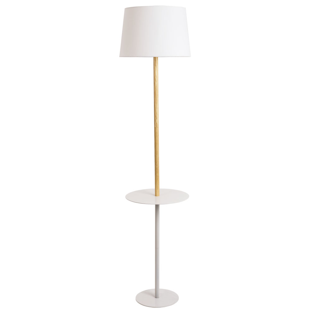 Торшер со столиком Arte lamp Connor A2102PN-1WH