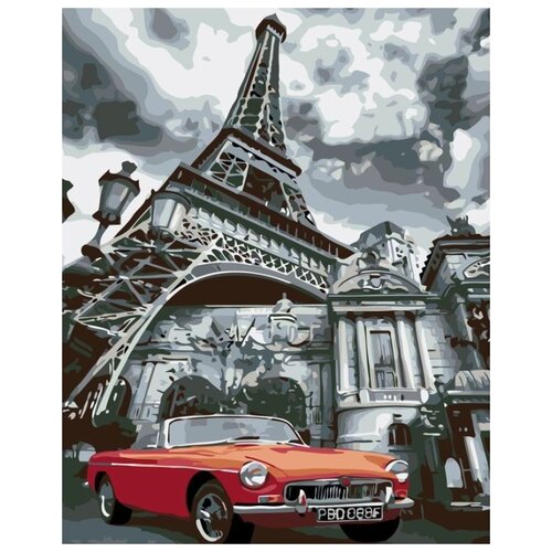 картина по номерам романтичный париж 40x50 см Картина по номерам Париж, 40x50 см