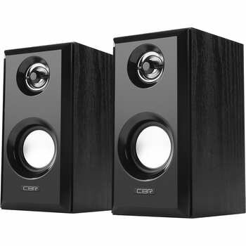 Колонки 2.0 CBR CMS-710, 6W, питание от USB, черные, МДФ