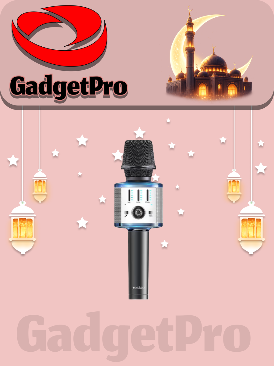 Беспроводной караоке-микрофон Yesido KR10: Bluetooth, LED подсветка, для дома и вечеринок