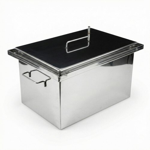 Коптильня Ольховый дым Профи 450х250х250 (толщина 2 мм, сталь 430) с гидрозатвором