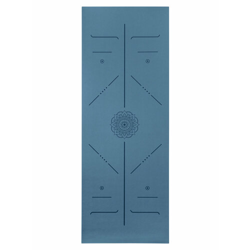 Ультрацепкий легкий 100% каучуковый коврик для йоги Mandala Travel Sea 185*68*0,2 см нескользящий и складной