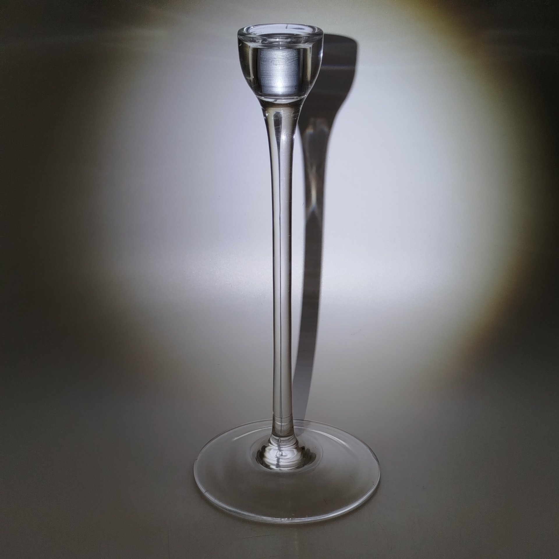 Подсвечник лаконичной формы "Blomster", Ikea, стекло, алюминий, Китай, 2000-2020 гг.