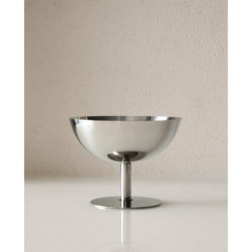 фото Стаканчик для мороженого zara home 6728/042 - из блестящего металла, 10 x 8 см, цвет серебристый