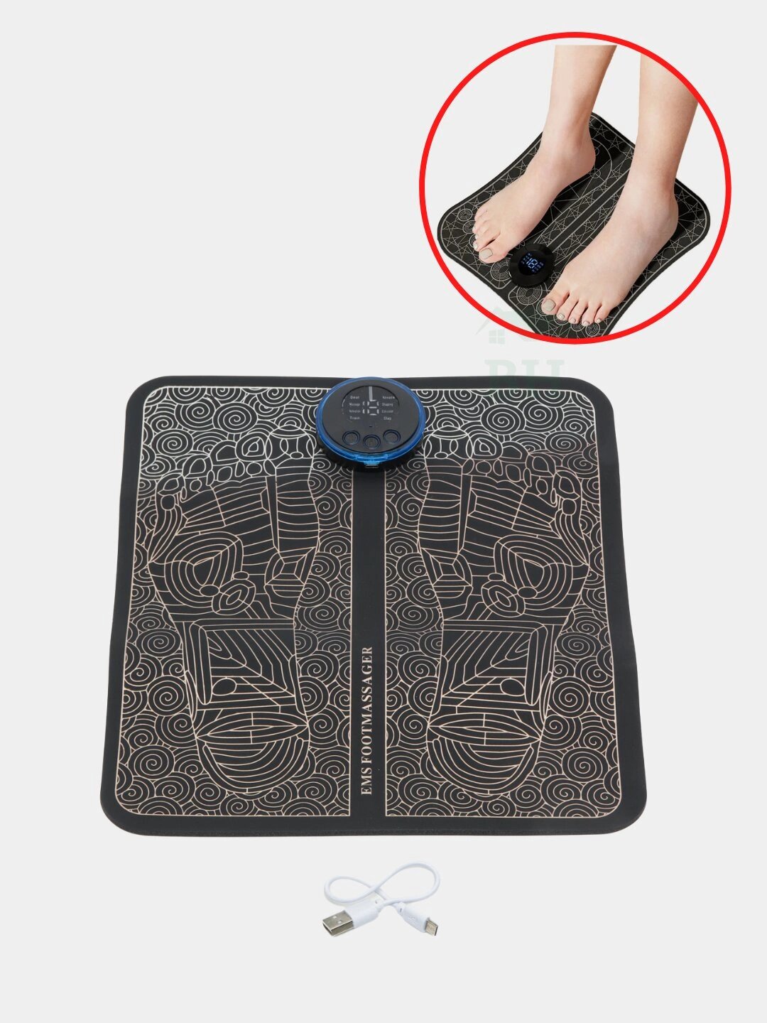 Электрический массажер для ног EMS, массажер для ног, микротоковый, миостимулятор