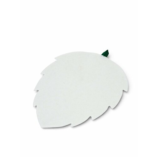 фото Коврик - сидушка для бани и сауны «берёзовый лист», 49×38 см, войлок, белый сима-ленд