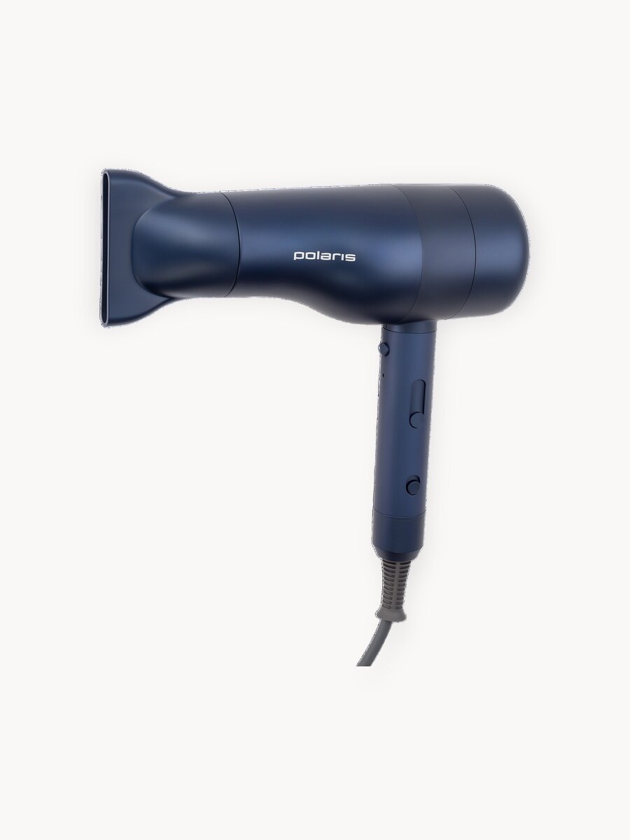 Фен Polaris PHD 2003 Global, съёмный фильтр, ионизация, защита от перегрева, синий