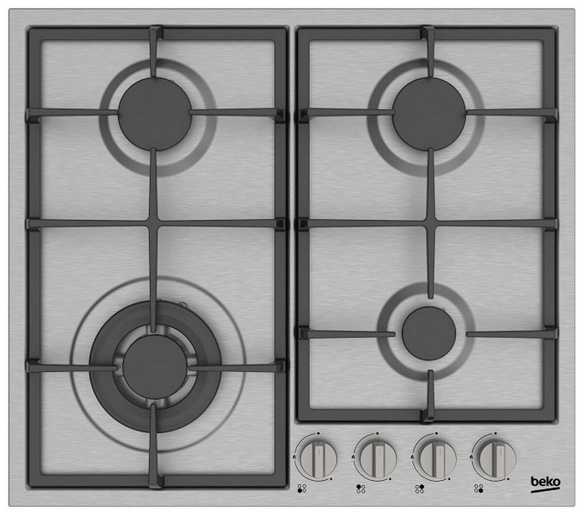 Газовая варочная панель Beko HIYG 64225 SXO, нержавеющая сталь