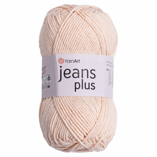фото Пряжа для вязания yarnart jeans plus 73 персиковый 100 гр/160 м 55% хлопок, 45% полиакрил
