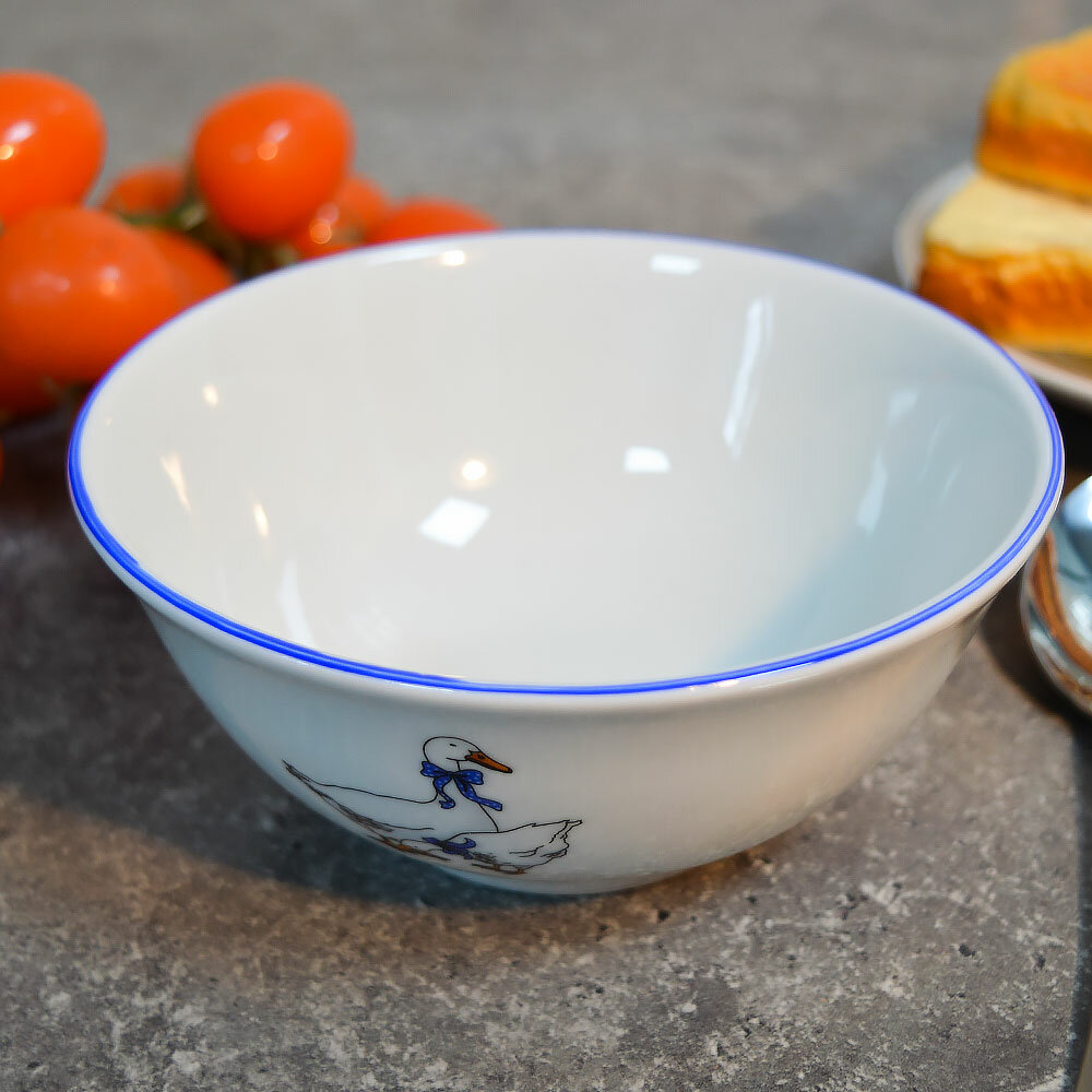 Пиала добрушская 350мл Восточная Гуси, Bone China, глянцевая, для супа и риса