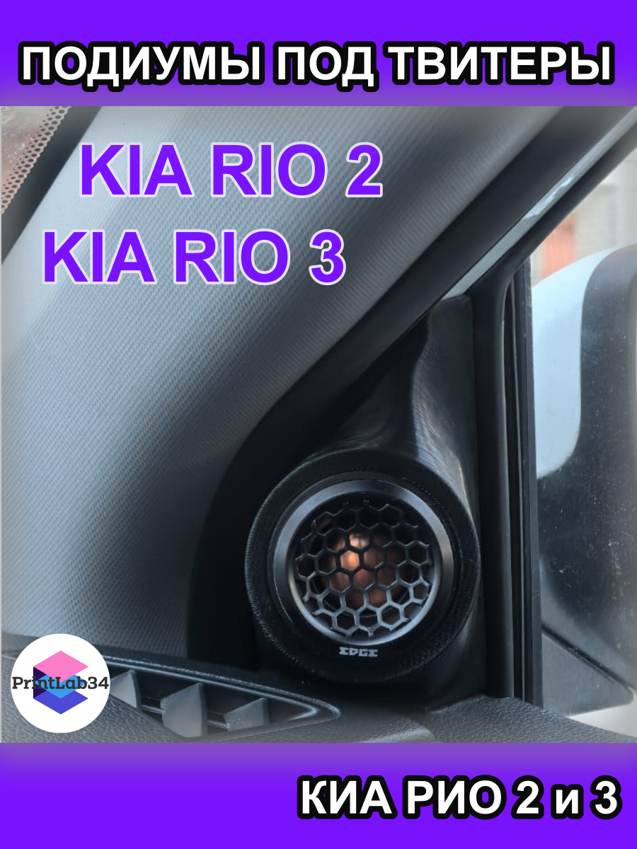 Основа подиумов двери под твитеры, динамики для KIA RIO 3.