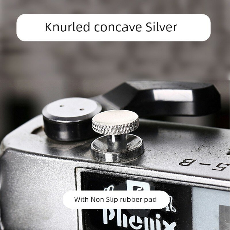 Рифленая кнопка затвора для камер Nikon и Fujifilm, серебристый цвет с противоскользящим кольцом, прочный дизайн