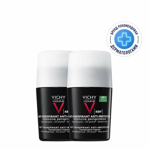 Vichy Homme дезодорант-антиперспирант 48 мужской регулирующий 50 мл 2 шт LOreal Paris